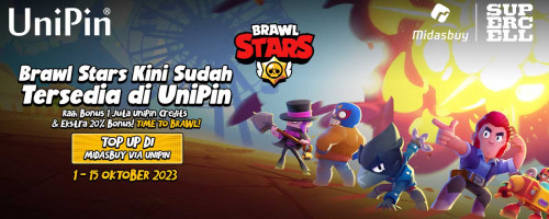 Saatnya Bermain BRAWL di Brawl Stars! Kini Sudah Tersedia di UniPin, Raih 20% Bonus + 1 Juta UniPin Credits Untuk Menangkan Battle Royale!